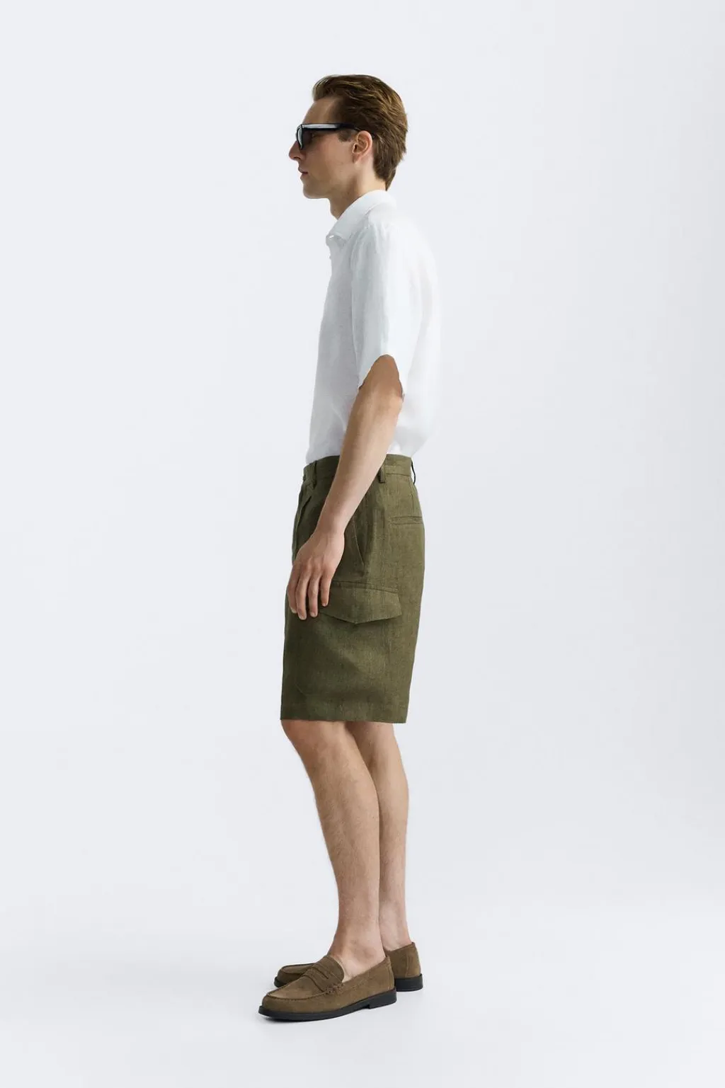 New CAMISA POLO 100% LINO Hombre Camisas