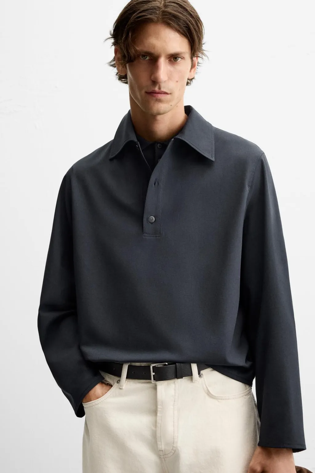 Fashion CAMISA POLO CON LANA Hombre Polos