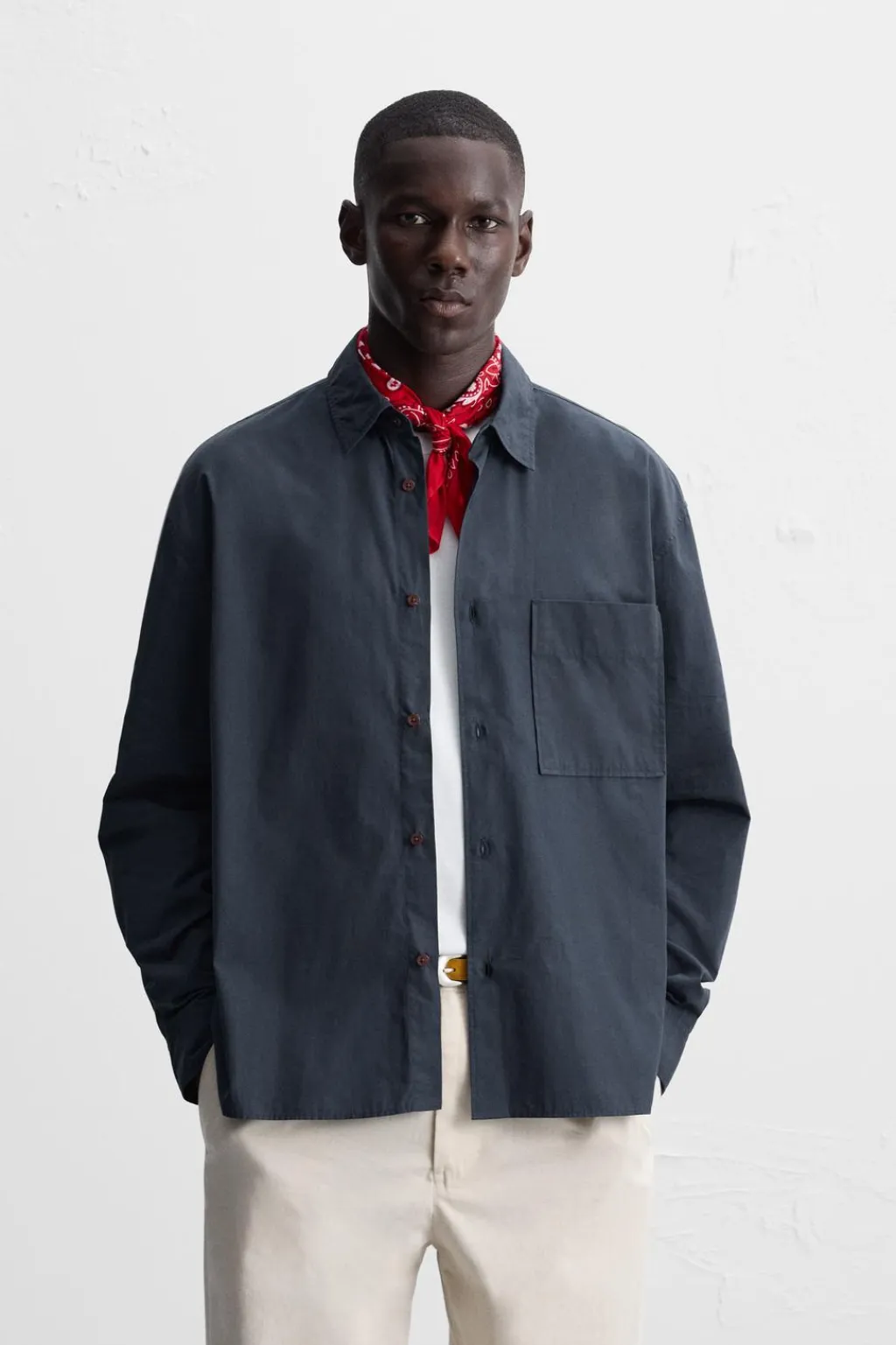 New CAMISA POPELÍN ALGODÓN Hombre Camisas