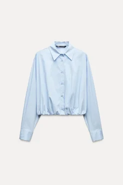 Best CAMISA POPELÍN BAJO ELÁSTICO Mujer Camisas / Blusas