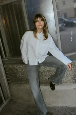 Clearance CAMISA POPELÍN BOLSILLO Mujer Camisas / Blusas