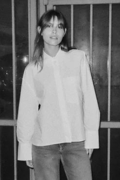 Clearance CAMISA POPELÍN BOLSILLO Mujer Camisas / Blusas