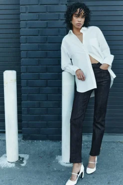 Best CAMISA POPELÍN BOLSILLO ZW COLLECTION Mujer Camisas / Blusas