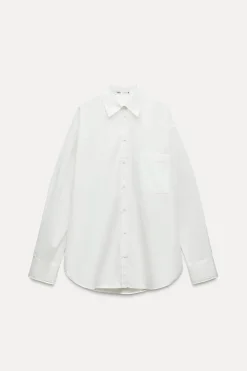 Best CAMISA POPELÍN BOLSILLO ZW COLLECTION Mujer Camisas / Blusas