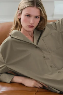 Fashion CAMISA POPELÍN BOLSILLO ZW COLLECTION Mujer Camisas / Blusas