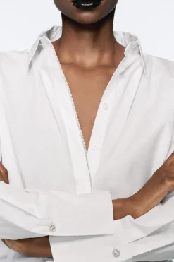 Sale CAMISA POPELÍN BRILLOS Mujer Camisas / Blusas