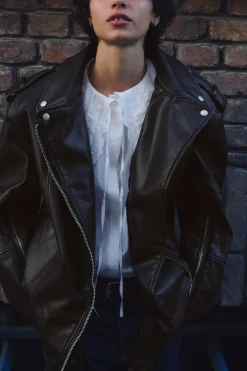 New CAMISA POPELÍN CUELLO BOBO Mujer Camisas / Blusas