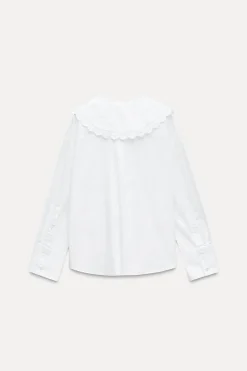 New CAMISA POPELÍN CUELLO BOBO Mujer Camisas / Blusas