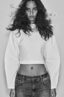 Best CAMISA POPELÍN CUT OUT ZW COLLECTION Mujer Camisas / Blusas