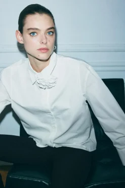 Online CAMISA POPELÍN FLOR ZW COLLECTION Mujer Camisas / Blusas