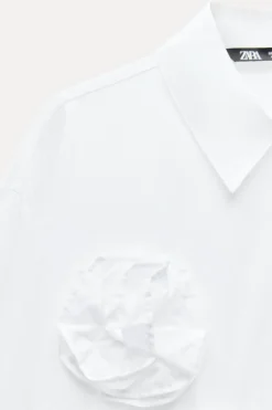 Online CAMISA POPELÍN FLORES ESTRUCTURA Mujer Camisas / Blusas