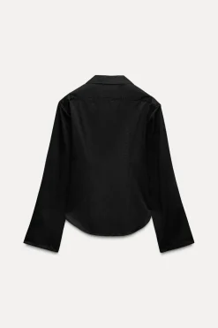 Fashion CAMISA POPELÍN HOMBRERAS ZW COLLECTION Mujer Camisas / Blusas