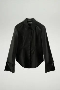 Fashion CAMISA POPELÍN HOMBRERAS ZW COLLECTION Mujer Camisas / Blusas