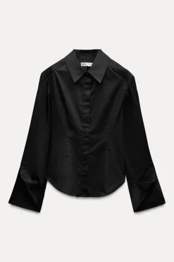 Fashion CAMISA POPELÍN HOMBRERAS ZW COLLECTION Mujer Camisas / Blusas