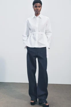 Hot CAMISA POPELÍN MULTIPOSICIÓN ZW COLLECTION Mujer Camisas / Blusas