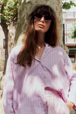 Hot CAMISA POPELÍN RAYAS Mujer Camisas / Blusas