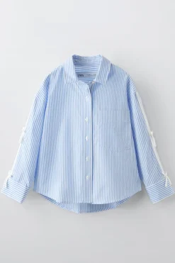 Niños ZARA 6 - 14 Años·Blusas / Camisas<CAMISA POPELÍN RAYAS