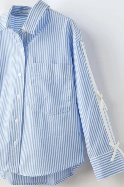 Niños ZARA 6 - 14 Años·Blusas / Camisas<CAMISA POPELÍN RAYAS