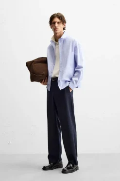 New CAMISA POPELÍN RAYAS Hombre Camisas