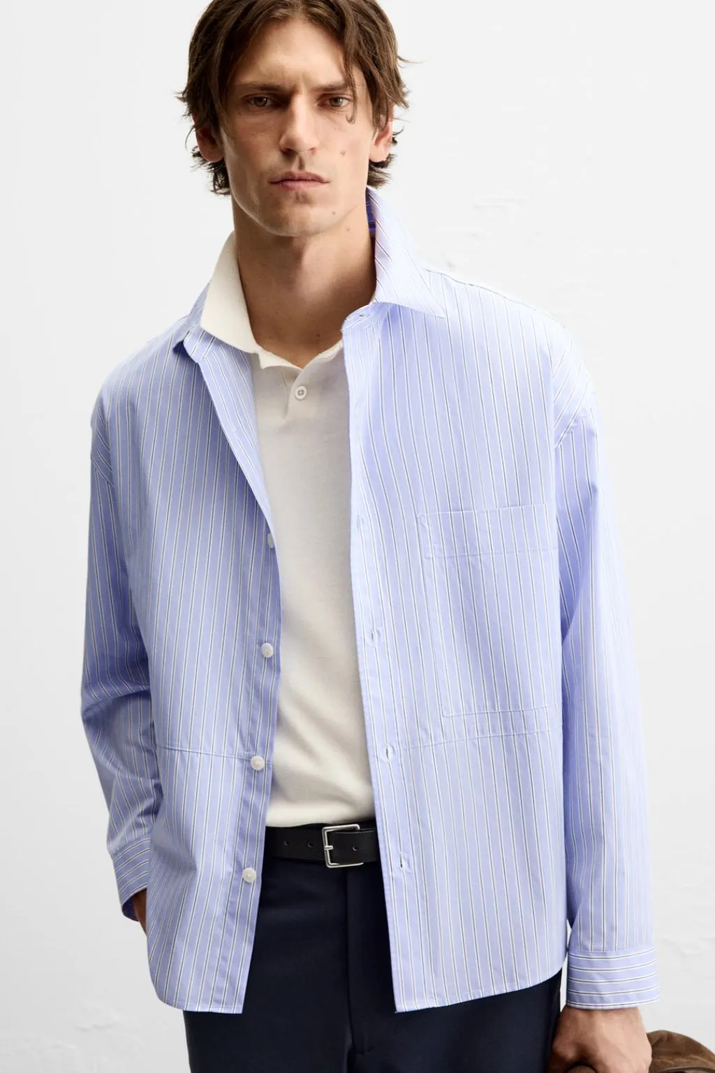 New CAMISA POPELÍN RAYAS Hombre Camisas