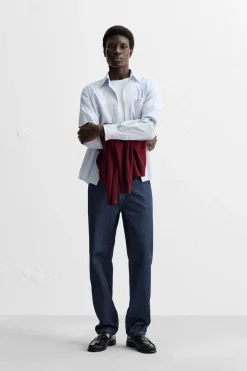 New CAMISA POPELÍN RAYAS Hombre Camisas