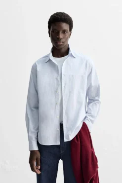 New CAMISA POPELÍN RAYAS Hombre Camisas