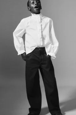 Niños ZARA 6 - 14 Años·Blusas / Camisas<CAMISA POPELÍN VOLANTES