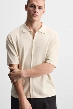 Clearance CAMISA PUNTO ALGODÓN - LYOCELL Hombre Jerséis / Chaquetas|Camisas