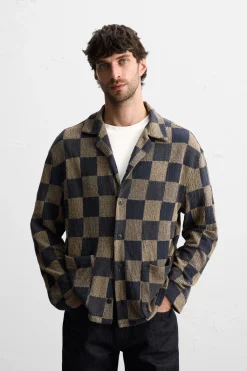 New CAMISA PUNTO CUADROS Hombre Camisas