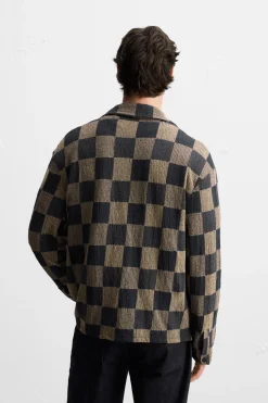 New CAMISA PUNTO CUADROS Hombre Camisas