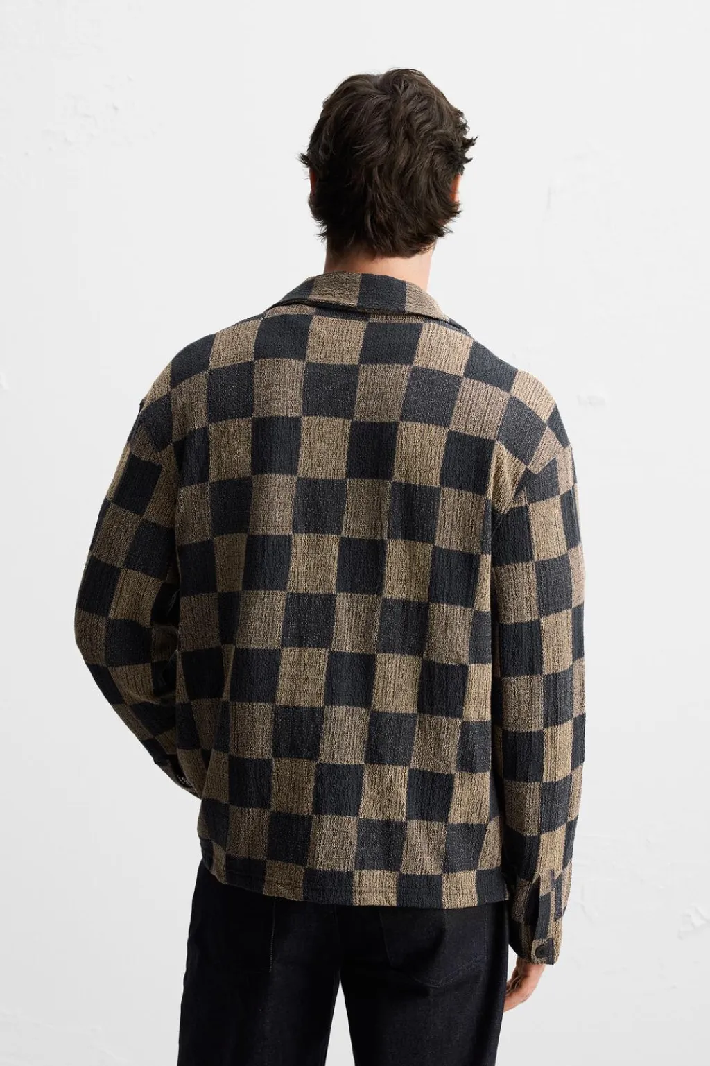 New CAMISA PUNTO CUADROS Hombre Camisas