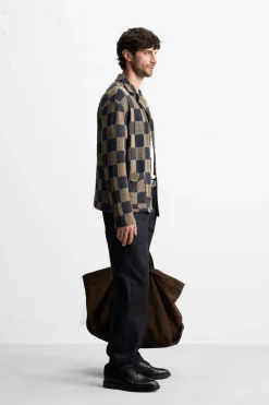 New CAMISA PUNTO CUADROS Hombre Camisas