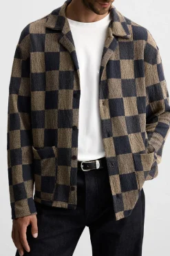 New CAMISA PUNTO CUADROS Hombre Camisas