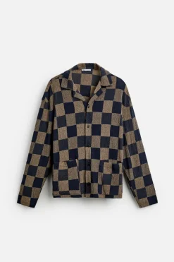 New CAMISA PUNTO CUADROS Hombre Camisas