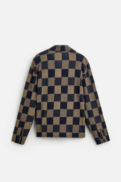 New CAMISA PUNTO CUADROS Hombre Camisas