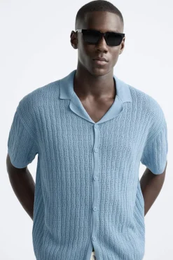 Outlet CAMISA PUNTO ESTRUCTURA Hombre Jerséis / Chaquetas