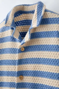 Niños ZARA 1½ - 6 Años·Camisas / Sobrecamisas<CAMISA PUNTO RAYAS