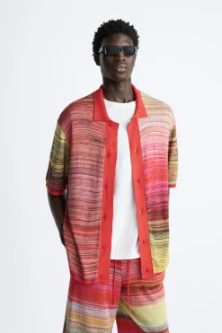 Outlet CAMISA PUNTO VISCOSA - SEDA Hombre Jerséis / Chaquetas|Camisas