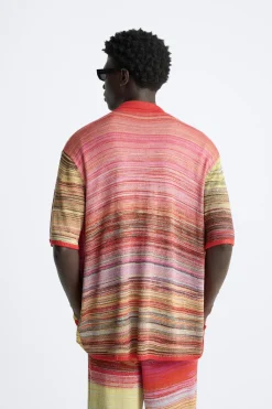 Outlet CAMISA PUNTO VISCOSA - SEDA Hombre Jerséis / Chaquetas|Camisas