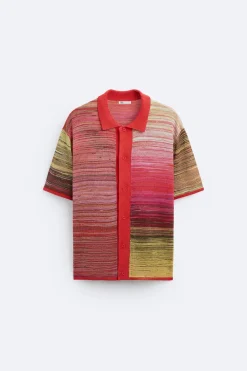 Outlet CAMISA PUNTO VISCOSA - SEDA Hombre Jerséis / Chaquetas|Camisas