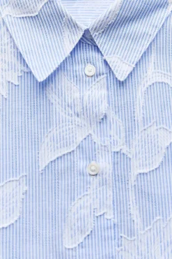 Hot CAMISA RAYAS BORDADOS Mujer Camisas / Blusas