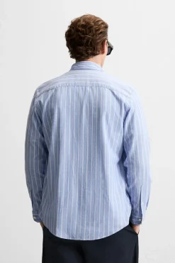 Clearance CAMISA RAYAS ALGODÓN - LINO Hombre Camisas