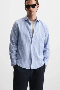 Clearance CAMISA RAYAS ALGODÓN - LINO Hombre Camisas