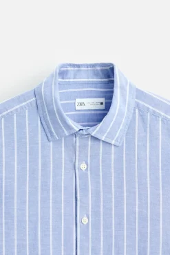 Clearance CAMISA RAYAS ALGODÓN - LINO Hombre Camisas
