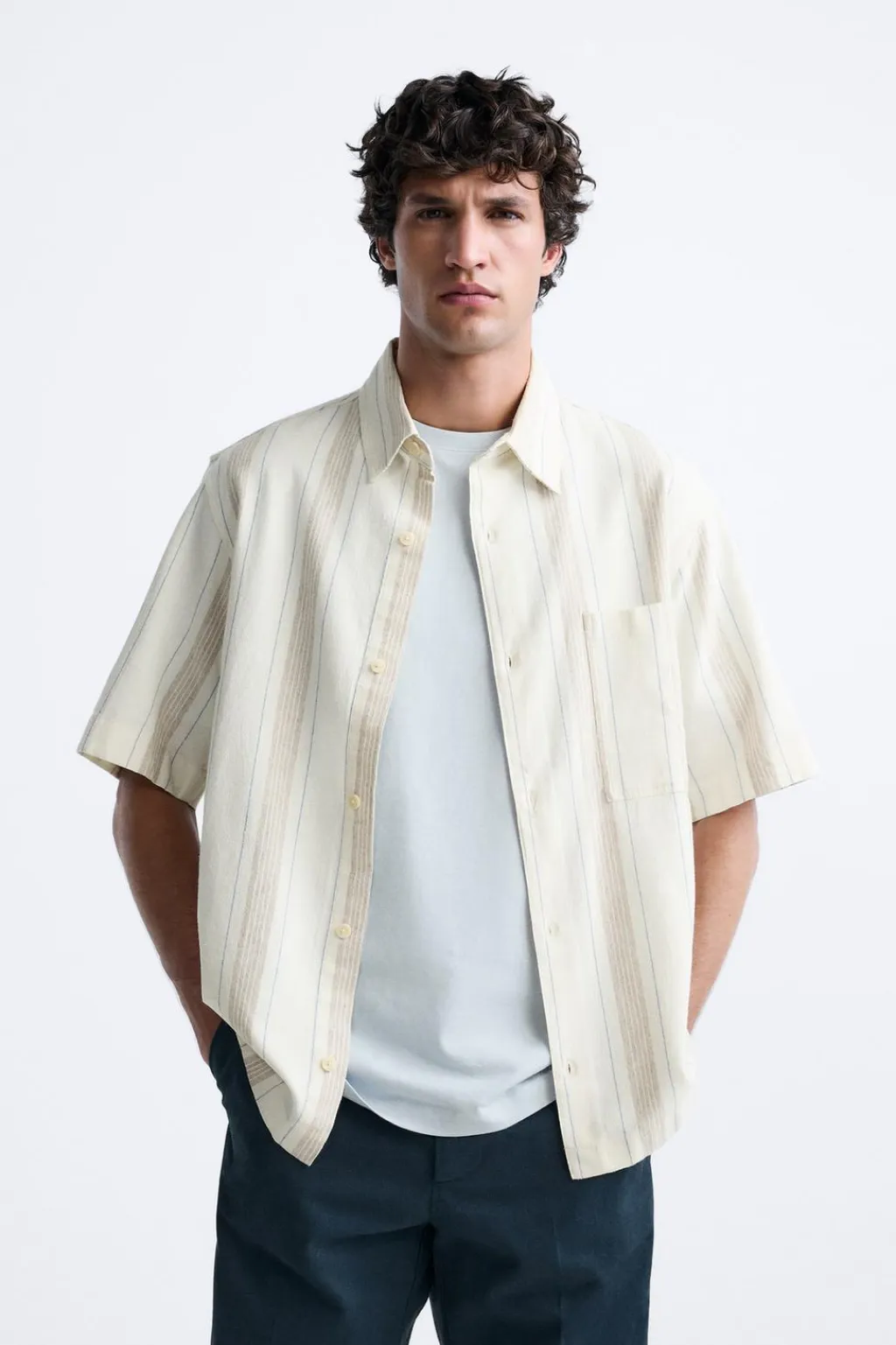 Online CAMISA RAYAS BOLSILLO Hombre Camisas