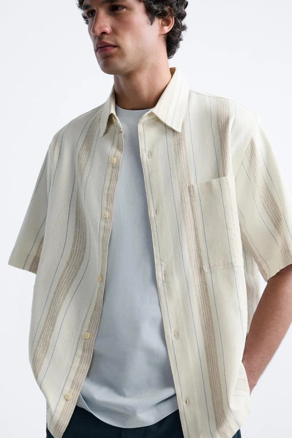 Online CAMISA RAYAS BOLSILLO Hombre Camisas