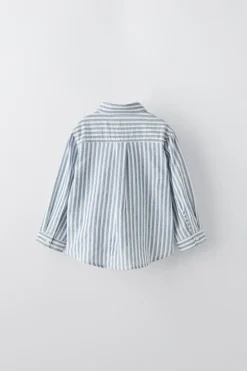 Niños ZARA 1½ - 6 Años·Camisas / Sobrecamisas<CAMISA RAYAS BOLSILLO
