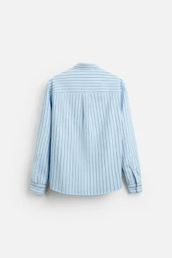 Fashion CAMISA RAYAS BOLSILLO Hombre Camisas