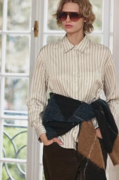 Discount CAMISA RAYAS BOLSILLO ZW COLLECTION Mujer Camisas / Blusas