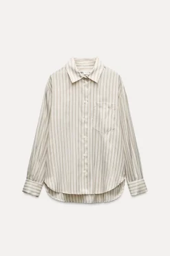 Discount CAMISA RAYAS BOLSILLO ZW COLLECTION Mujer Camisas / Blusas